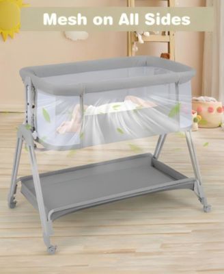 Portable Bedside Bassinet with 7 Adjustable Heights