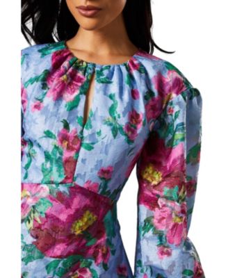 Women's Printed Jacquard Volume Dress