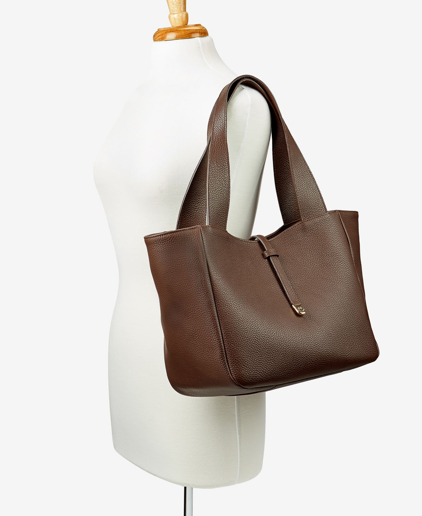 Женская сумка GiGi New York Mercer Pebble Leather, цвет: Шоколадный коричневый — фото 4