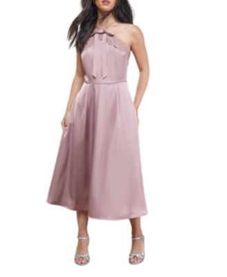 Women's Lace Detail Midi Prom Dress