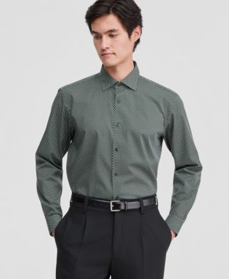 Men's Modern-Fit Solid Poplin Dress Shirt
