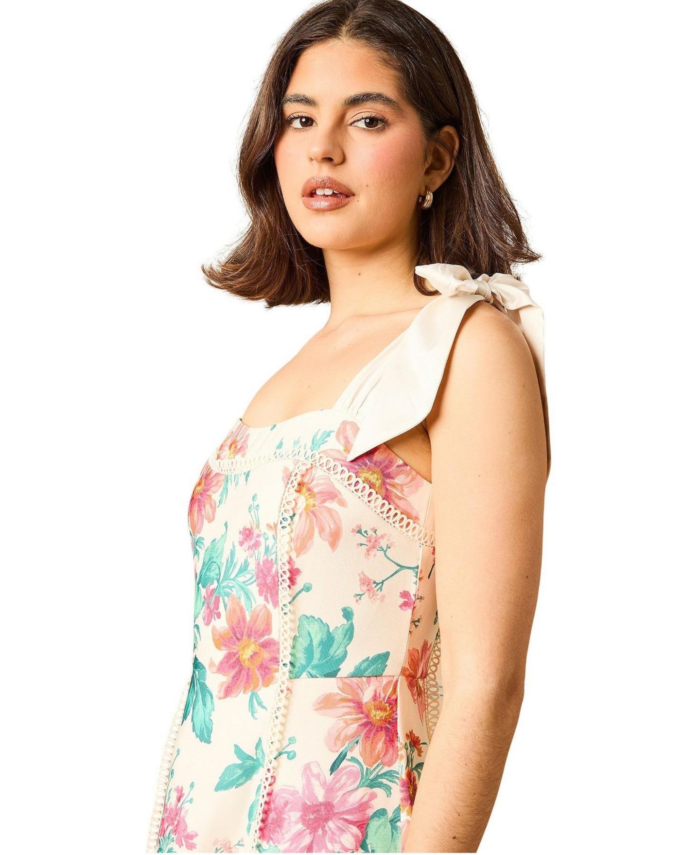 Женское платье Oasis Bow Strap Midi Prom, цвет: Разноцветный — фото 3