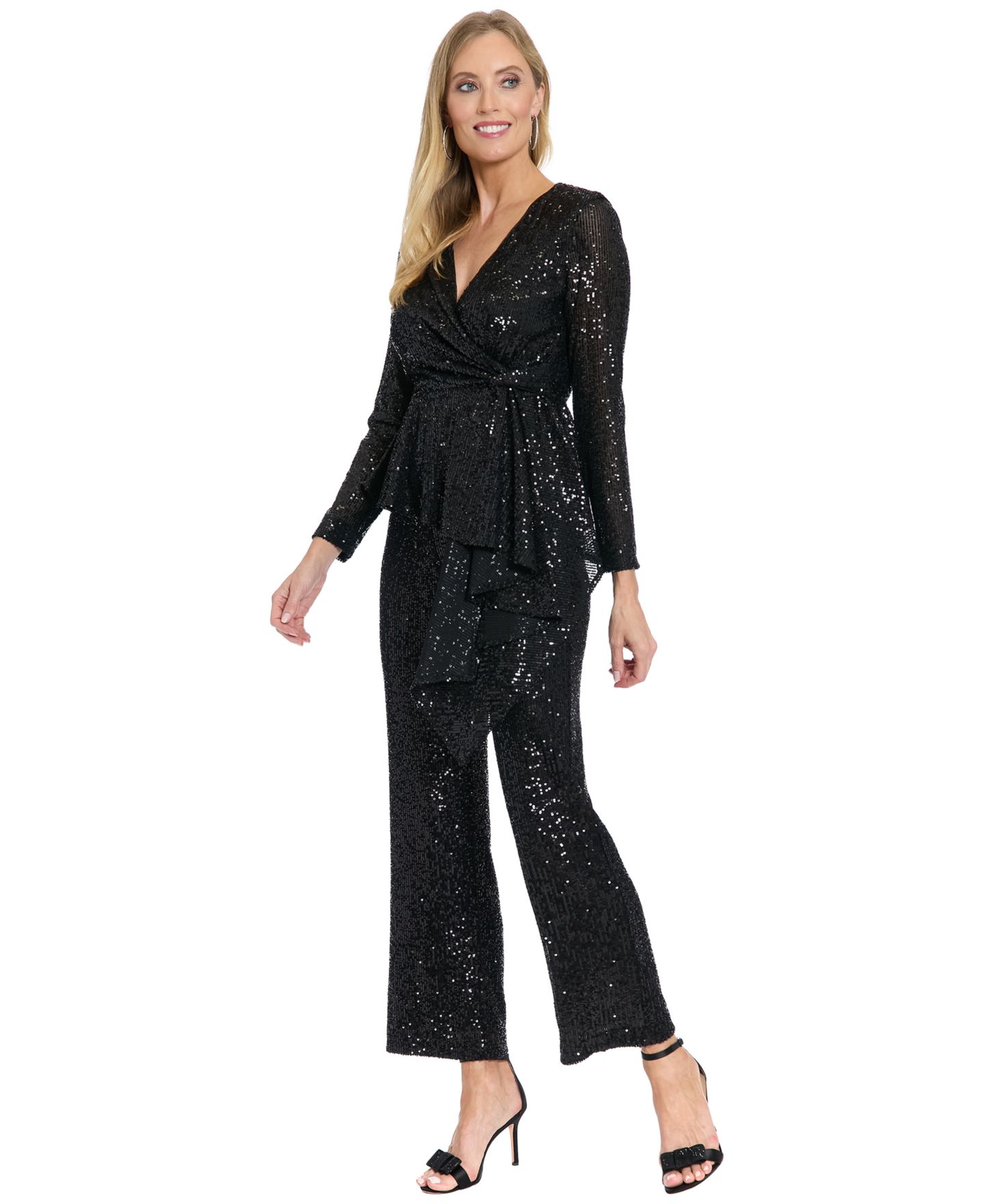 Женские брюки Muse Textured Pull-On, цвет: Чёрный — фото 2