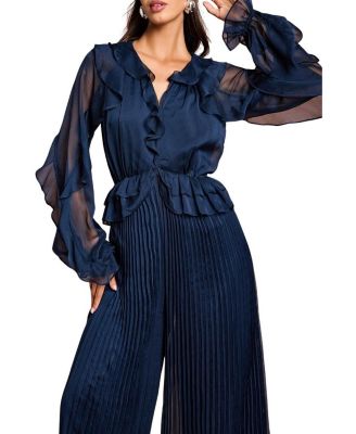 Women's Soft Chiffon Frill Jumpsuit
