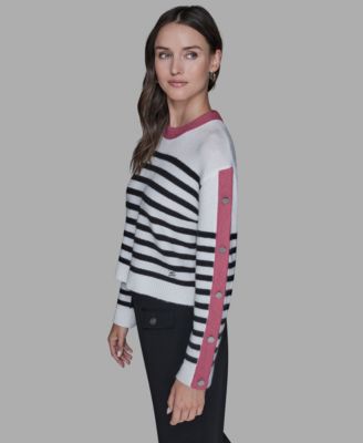 Women's Contrast Trim Pull-On Sweater