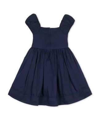 Toddler Girls Organic Puff Sleeve Pintuck Sateen Party Dress