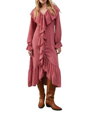 Women's Dobby Chiffon Midi Dress