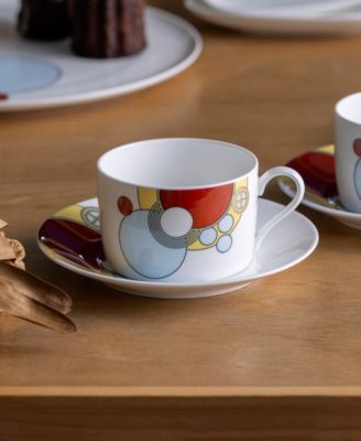 Frank Lloyd Wright Imperial Cabaret Set of 2 (4-Pieces) Cups, 6 oz. & Saucers