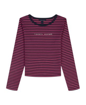 Girls 7-16 Feeder Stripe Rib Long-Sleeve T-Shirt