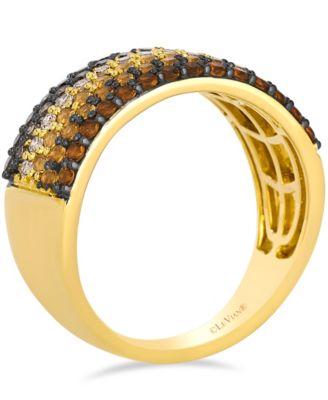 Citrine Ombre (0.55 ct. t.w.) and Chocolate Diamond (0.63 ct. t.w.) Ring in 14k Honey Gold