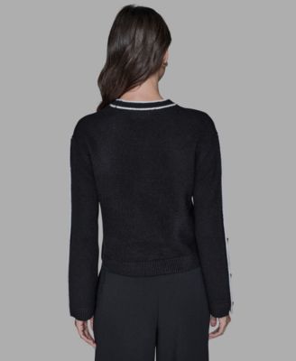Women's Contrast Trim Pull-On Sweater
