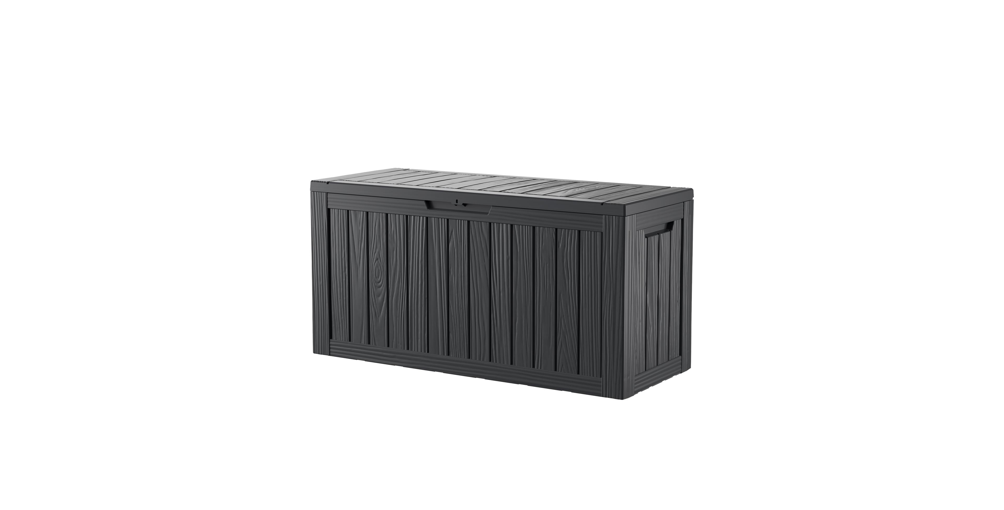 80 gal Patio Waterproof Resin Deck Box Lockable Outdoor Storage Garden Tools
