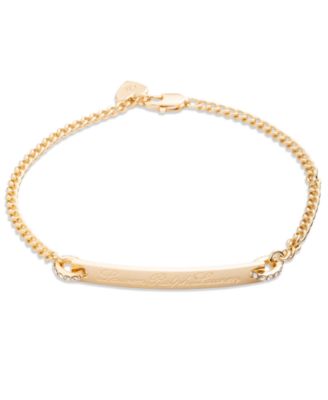 Lauren Ralph Lauren - Glass Stone Crystal Logo Flex Bracelet