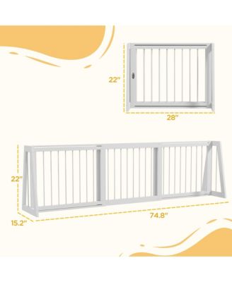 Freesding Pet Gate with Retractable Length, 28"-75",