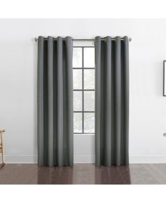 Margaret Light Filtering Window Treatment Grommet Curtain Panel for Bedroom 52" x 108" Charcoal
