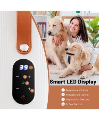 Dog Dryer Pet Hair Blower w/Negative Ion Function LED Screen Temperature Control