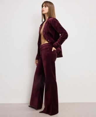 Women's Velvet Good Waist High Rise Palazzo Jeans, Regular & Plus Size