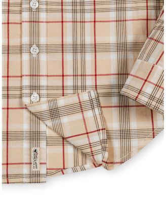 Boys Organic Long Sleeve Stretch Poplin Shirt