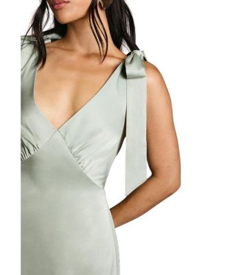 Women's Satin Back Maxi Bridesmaid Dress
