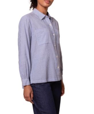 Women's Side Split Striped Shirt