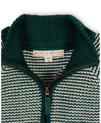 Boys Organic Long Sleeve Half Zip Raglan Ski Sweater