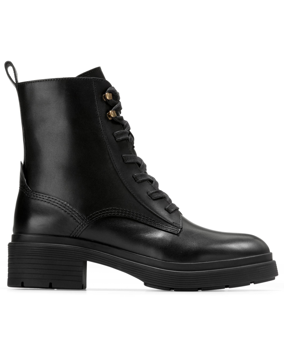 Cole Haan Women's Cherise Lace-up Lug Boots In Black