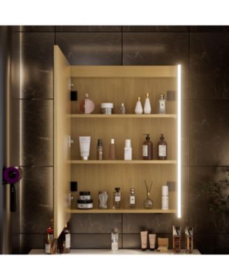 30" x 23" LED Lighted Medicine Cabinet with Mirror and Adjustable Shelf