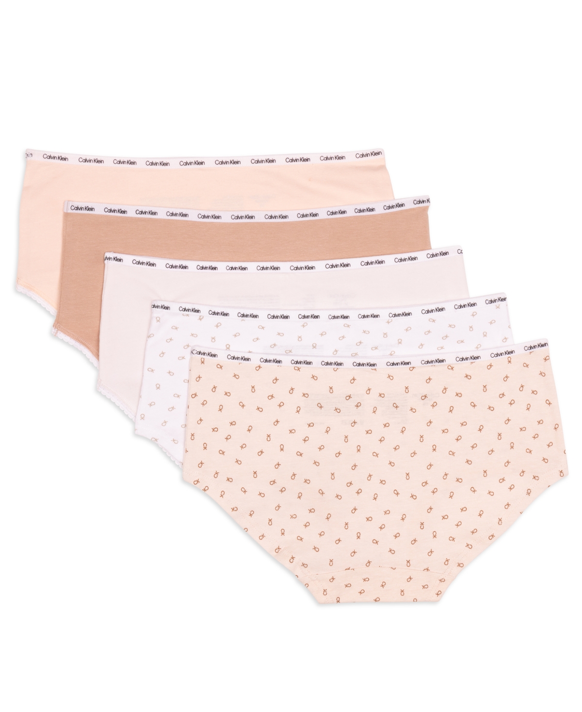 Calvin Klein Big Girls 6-Pack Leg Opening Hipster with Picot Detail
