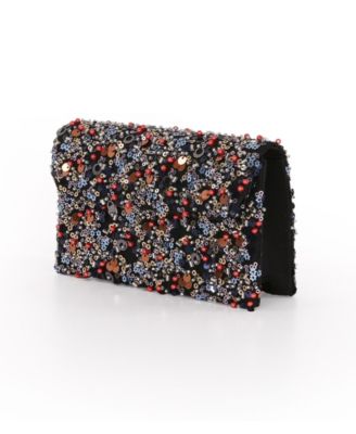 Aurora Beaded Mini Trapezoid Clutch