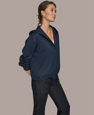 Women's Front Button Hooded Jacket