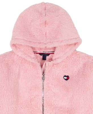 Girls' 7-16 Minky Loose-Fit Zip-Up Hoodie