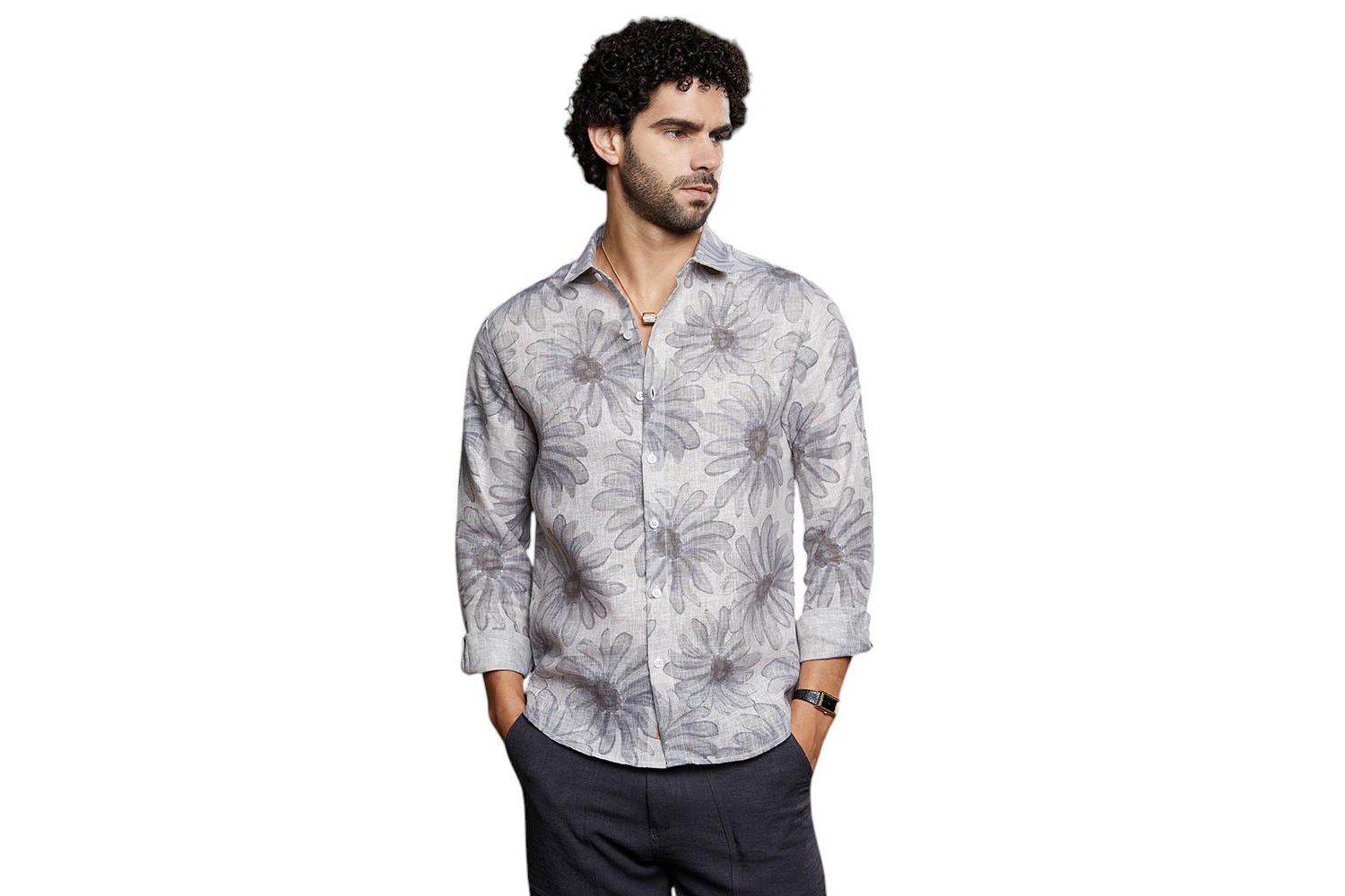 Men's Coin Grey Gloomy Daisy Shirt