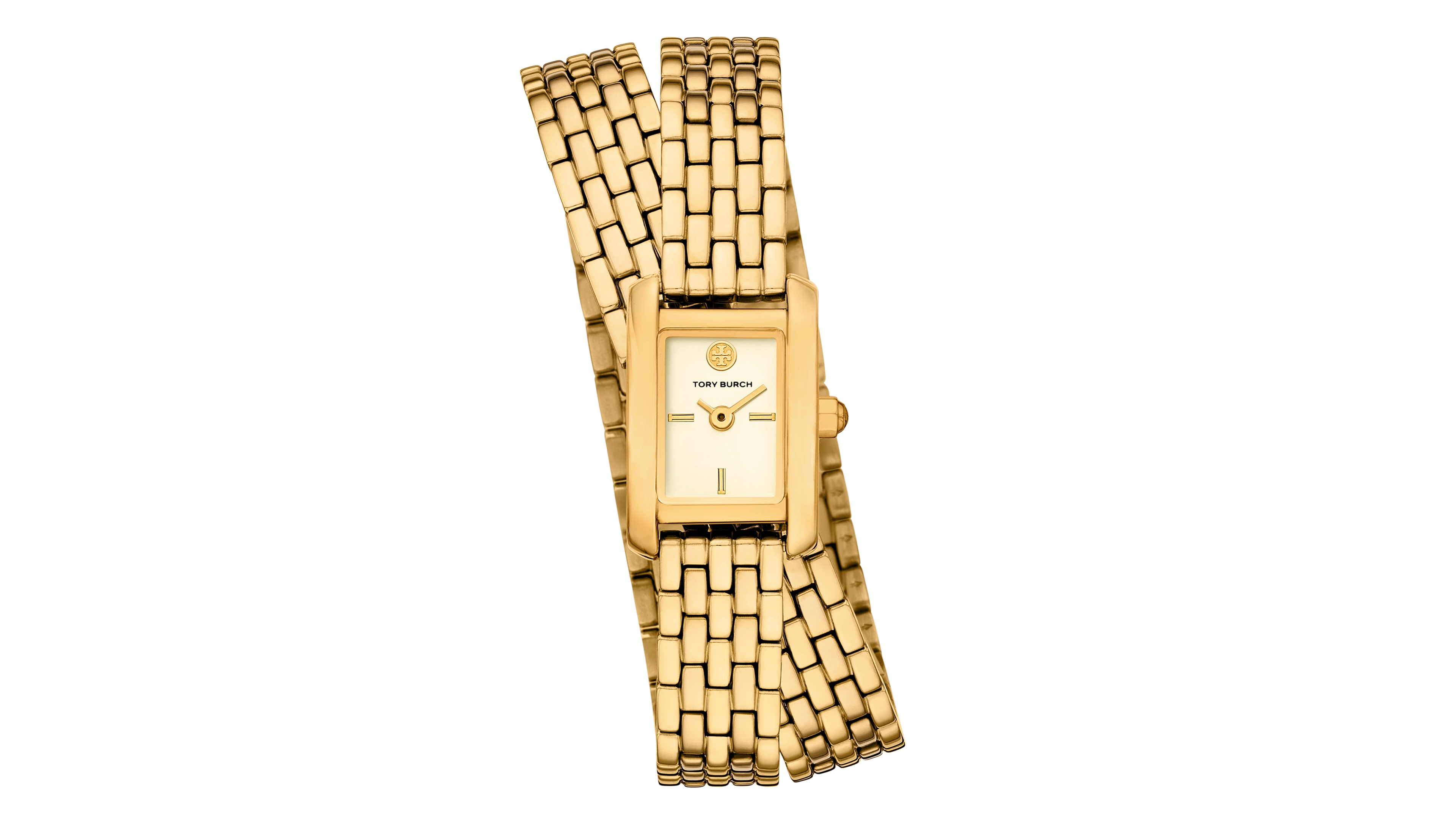 Tory Burch Women's The Eleanor Mini Quartz Two-Hand Gold Stainless Steel, 18mm