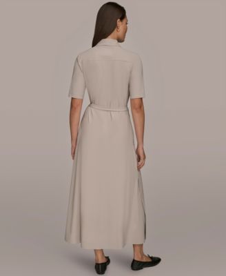 Women's Elbow-Sleeve Collared Polo Dress