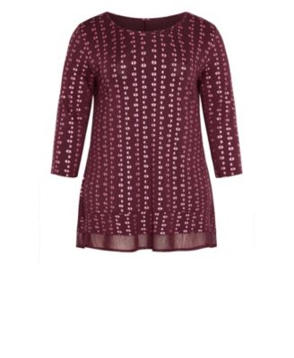 Women's Tops & Tees Foil Print Tunic