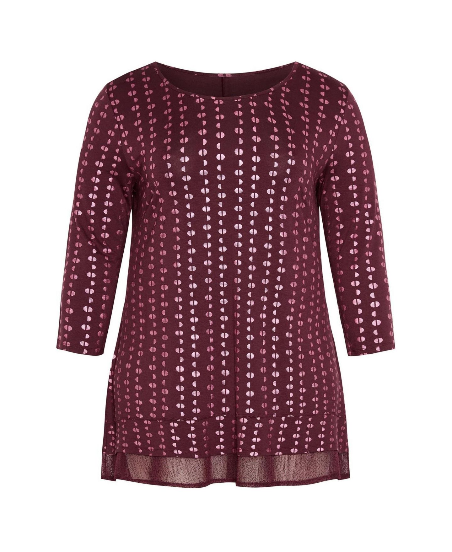 Женские футболки Avenue Tops & Tees Foil Print Tunic, цвет: Мерло — фото 2