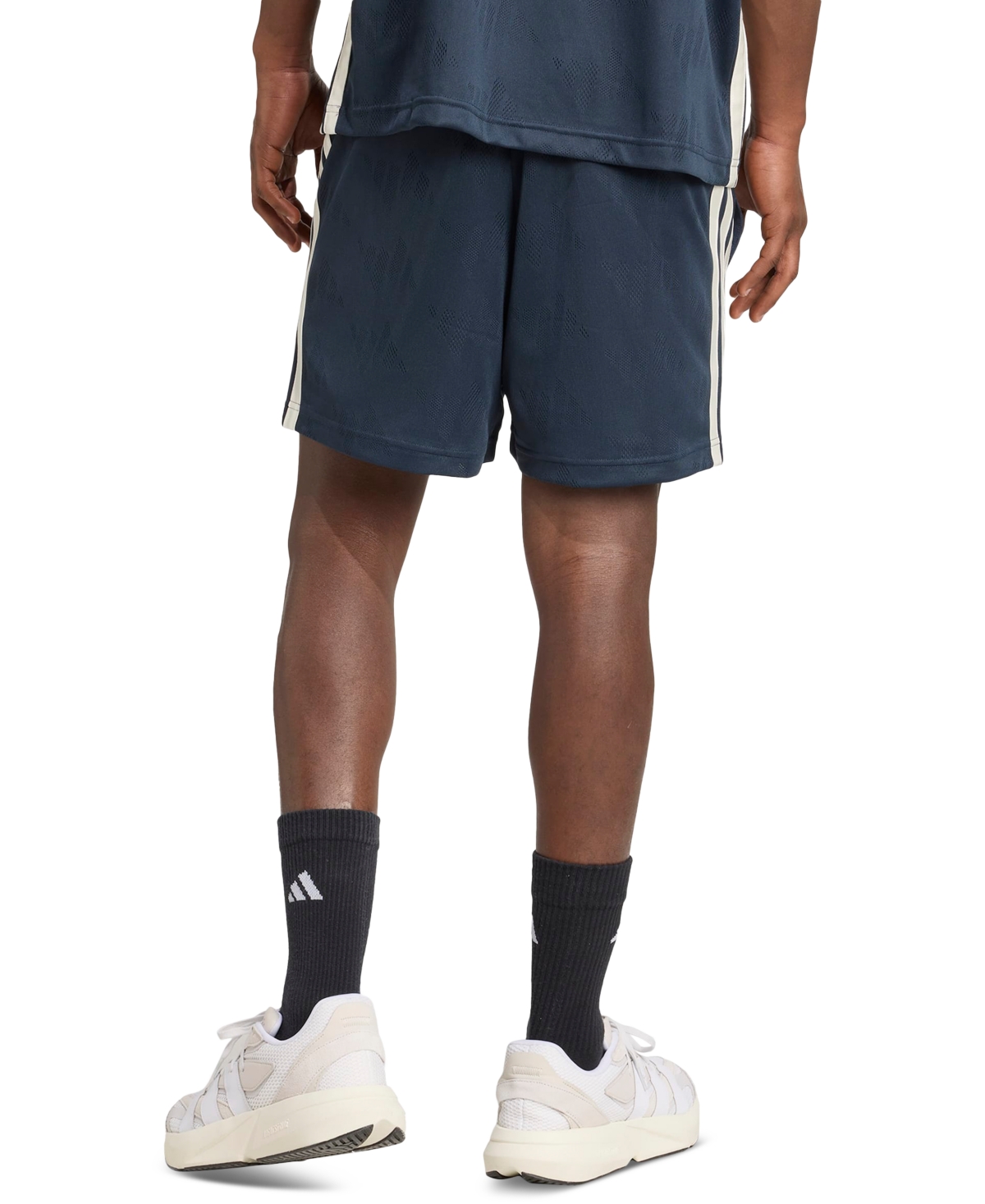 adidas Men's Stadium 3-Stripes Jacquard Sportswear Drawstring Shorts