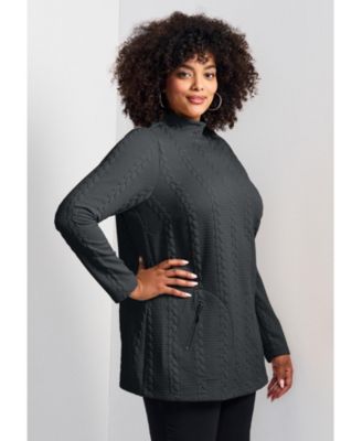 Women's Emily Jacquard Texture Knit Tunic Top