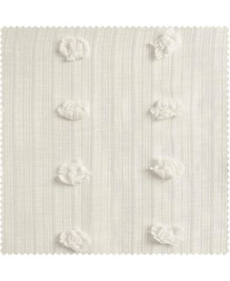 Geometric Patterned Faux Linen Sheer Curtain