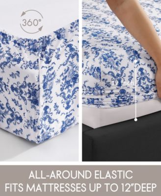 ELLE D&eacute;cor Printed 4-Pc. Sheet Set, Twin