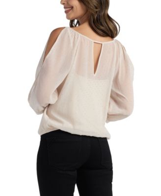 Juniors' Studded 3/4-Sleeve Top