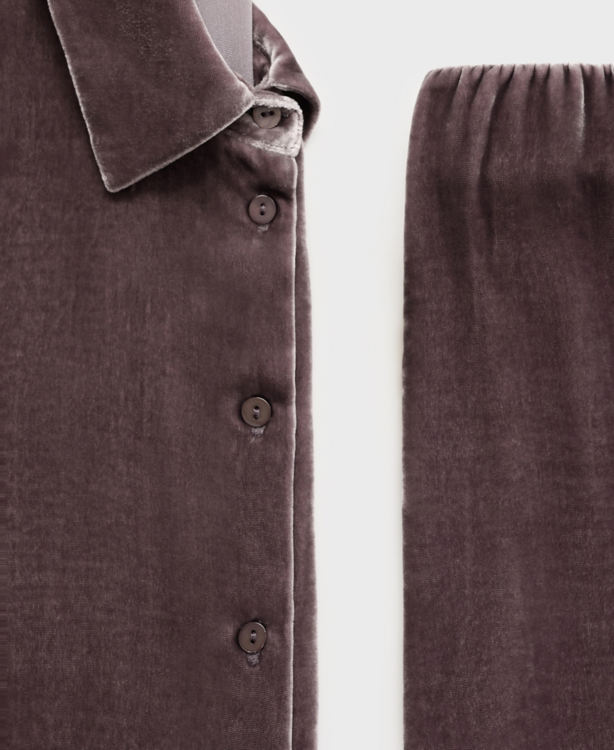 Mango Women's Silk Velvet Pants In Brown