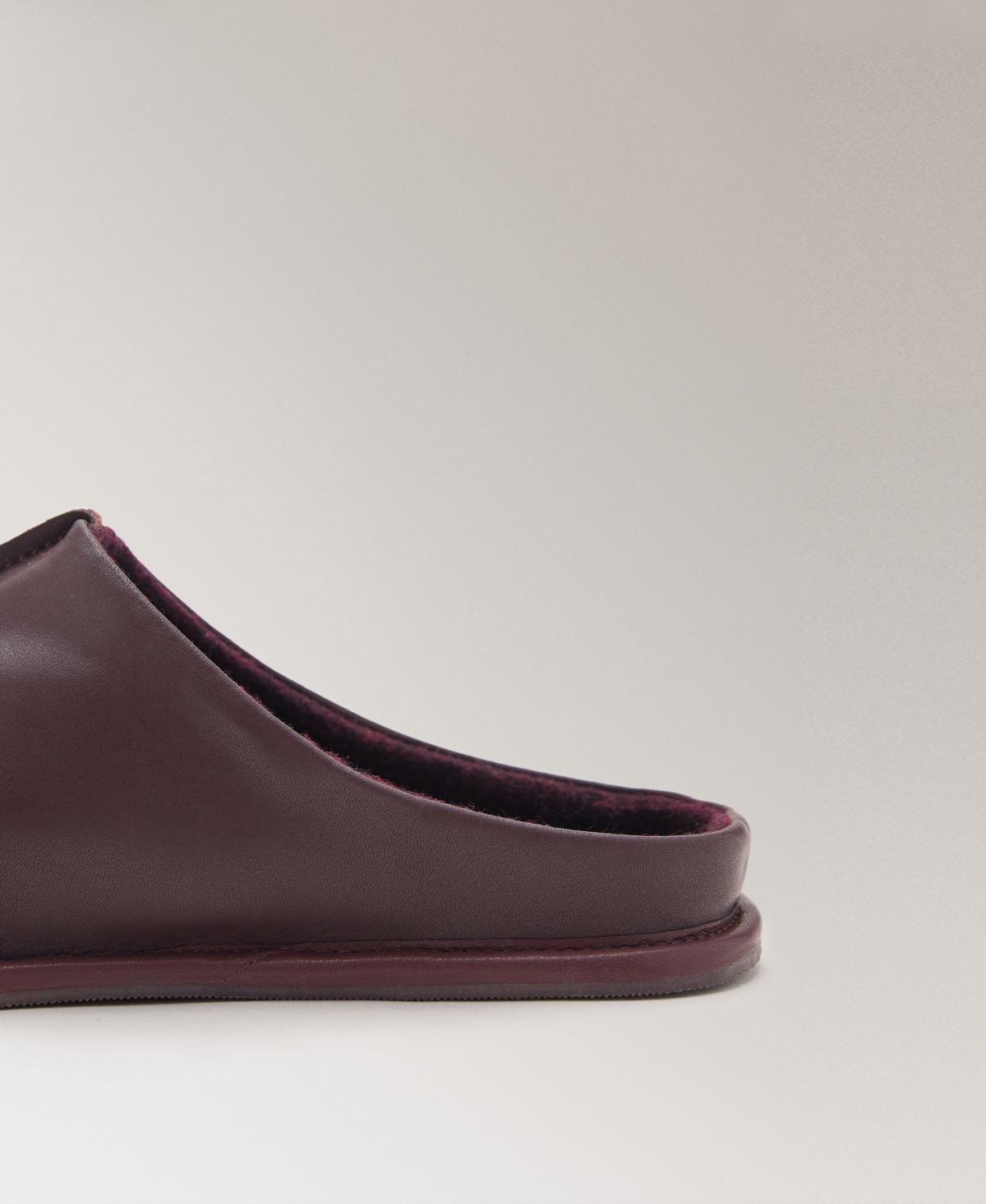 Mango Women's Seam Detail Leather Clog Shoes