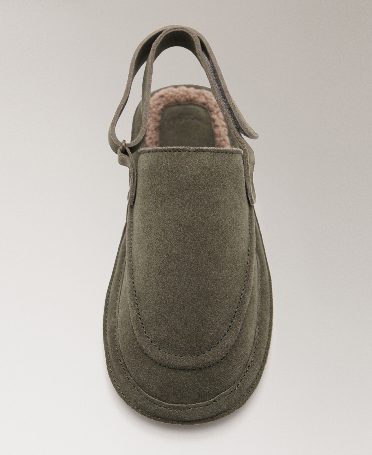 Mango Women's Sheepskin-Lined Leather Slippers