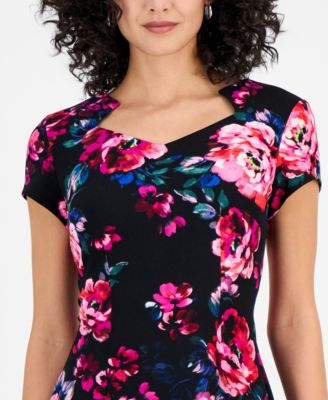 Women's Split-Neck Sheath Dress