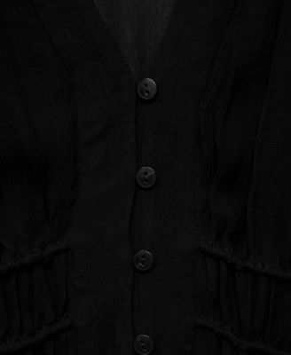 Women's Puff-Sleeved Chiffon Dress