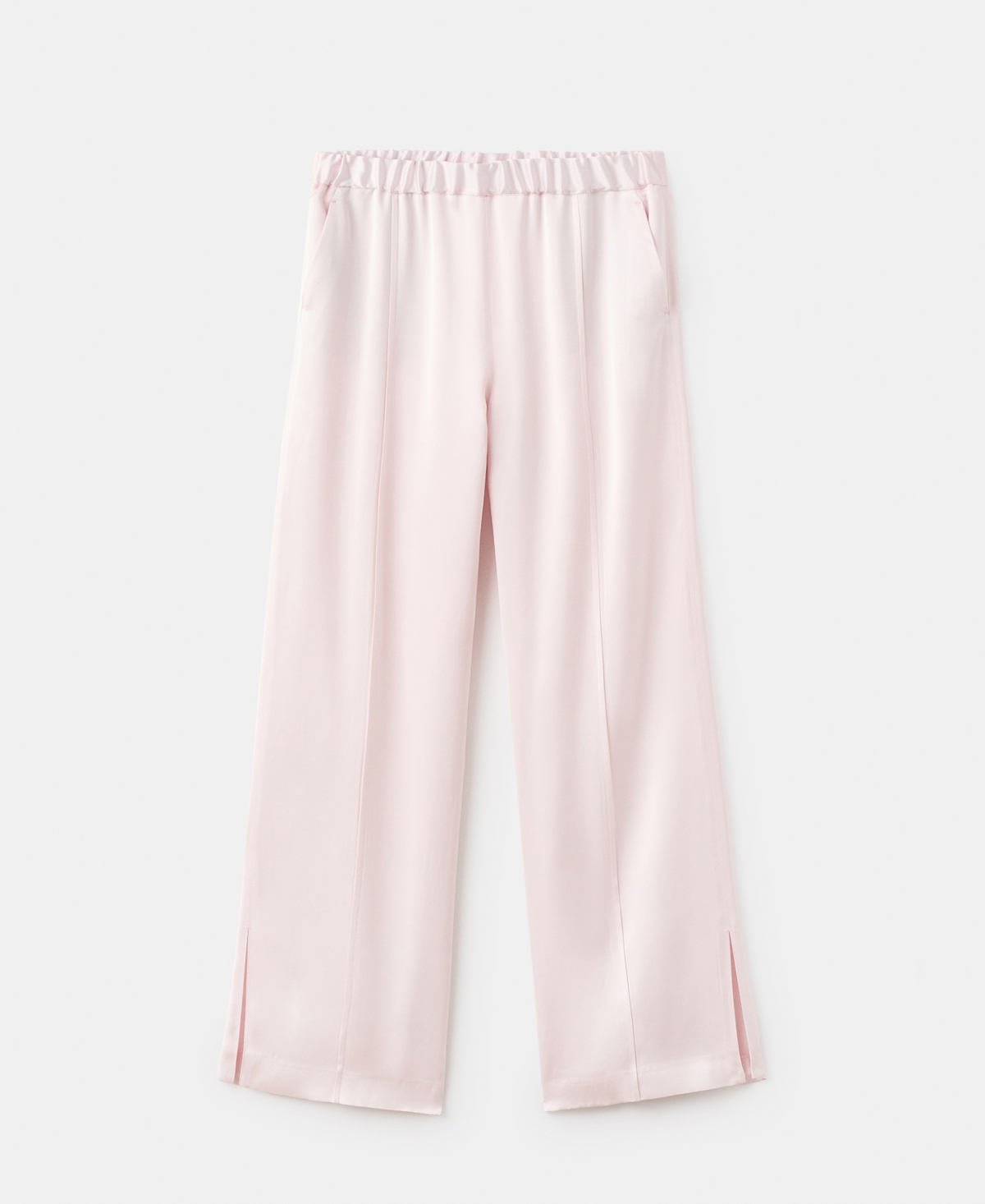 Mango Women's Side Slit Satin Pants