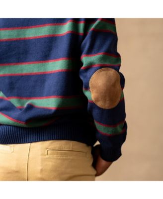 Baby Boys Long Sleeve Henley Pullover Sweater with Elbow Patches