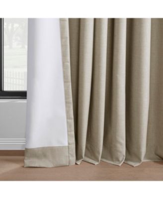 Light Beige Grommet Performance Linen Hotel Blackout Curtain