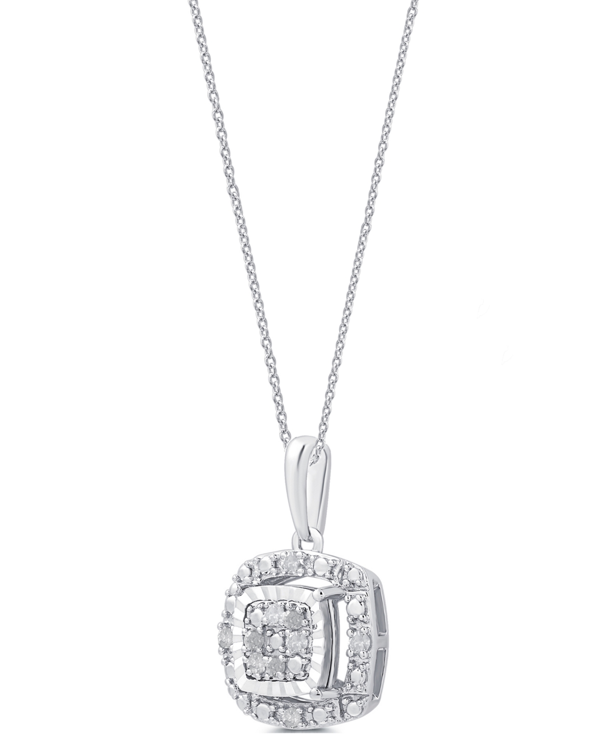 Marsala 2-Piece Diamond Earrings and Pendant Necklace Set (1/4 ct. t.w.) in Sterling Silver